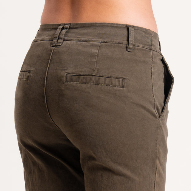 Zeroassoluto-Pantalone LOIS chino cotone elasticizzato - militare