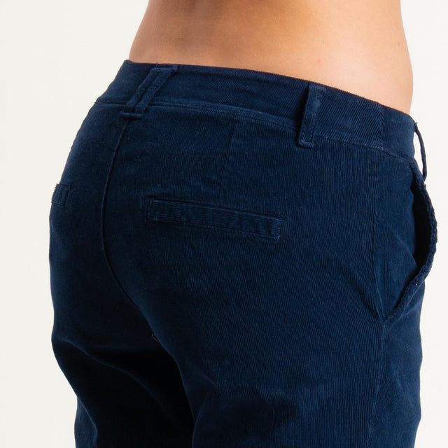 Zeroassoluto-Pantalone LOIS chino velluto millerighe - blu