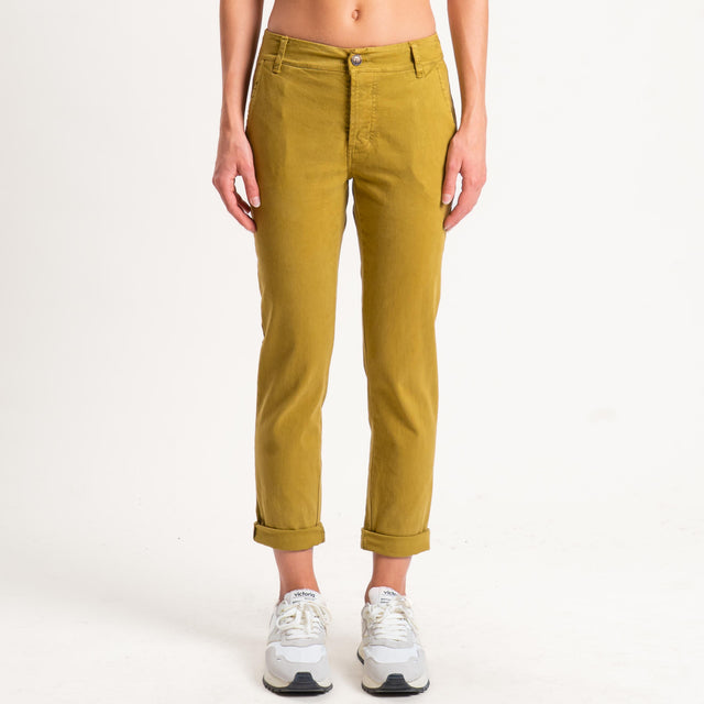 Zeroassoluto-Pantalone LOIS chino elasticizzato - oliva