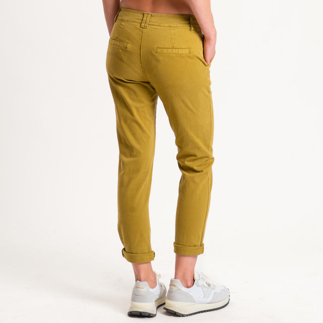 Zeroassoluto-Pantalone LOIS chino elasticizzato - oliva