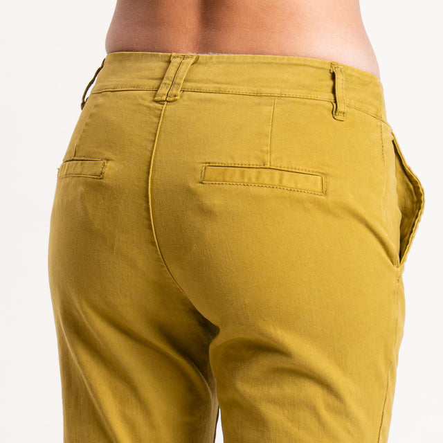 Zeroassoluto-Pantalone LOIS chino elasticizzato - oliva