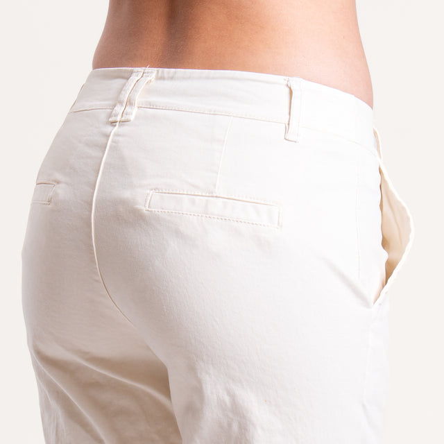 Zeroassoluto-Pantalone LOIS chino cotone elasticizzato - burro