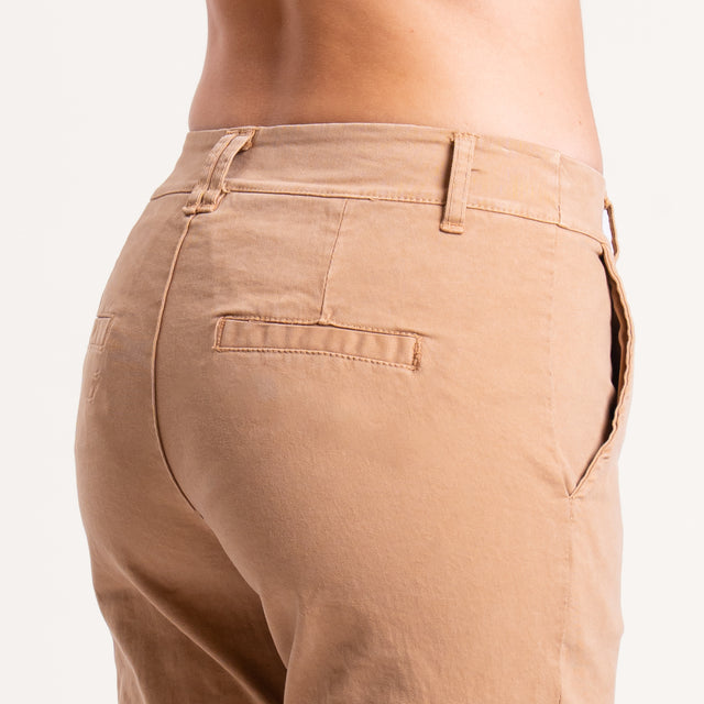 Zeroassoluto-Pantalone LOIS chino cotone elasticizzato - camel