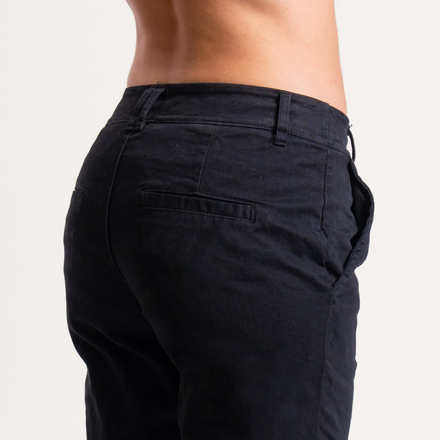 Zeroassoluto-Pantalone LOIS chino cotone elasticizzato - nero