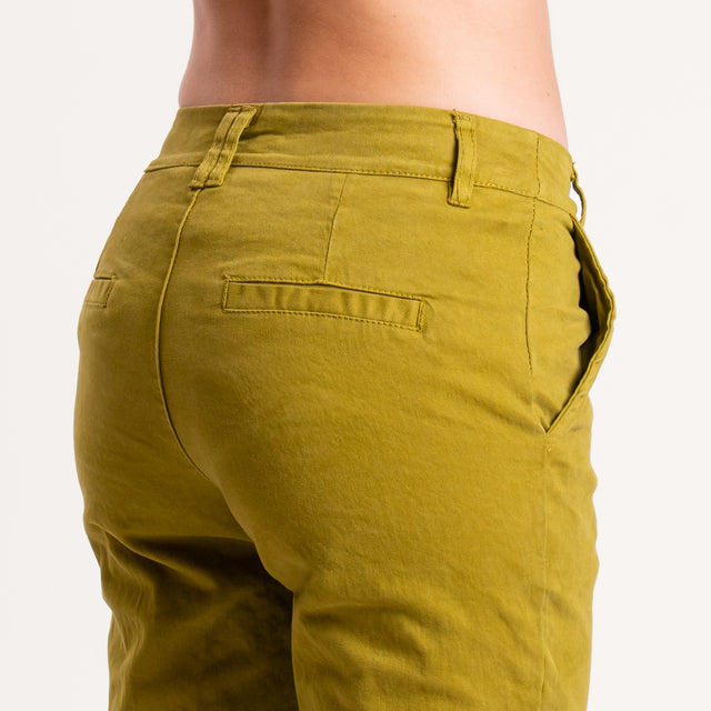 Zeroassoluto-Pantalone LOIS chino cotone elasticizzato - olio