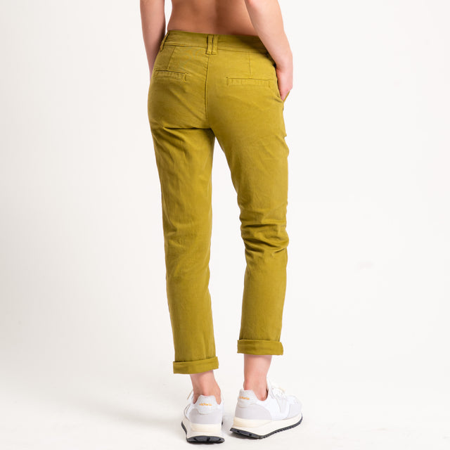 Zeroassoluto-Pantalone LOIS chino cotone elasticizzato - olio