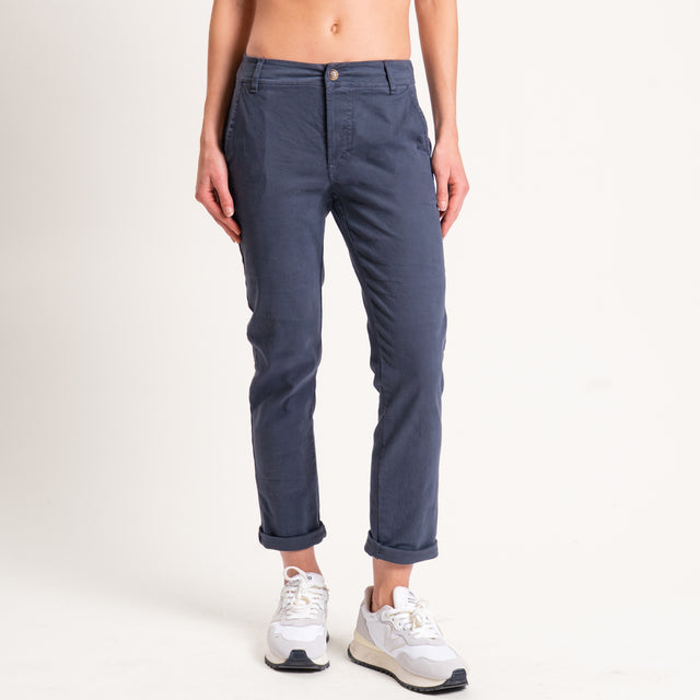 Zeroassoluto-Pantalone LOIS chino cotone elasticizzato - piombo