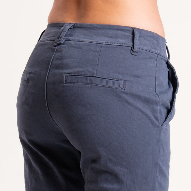 Zeroassoluto-Pantalone LOIS chino cotone elasticizzato - piombo