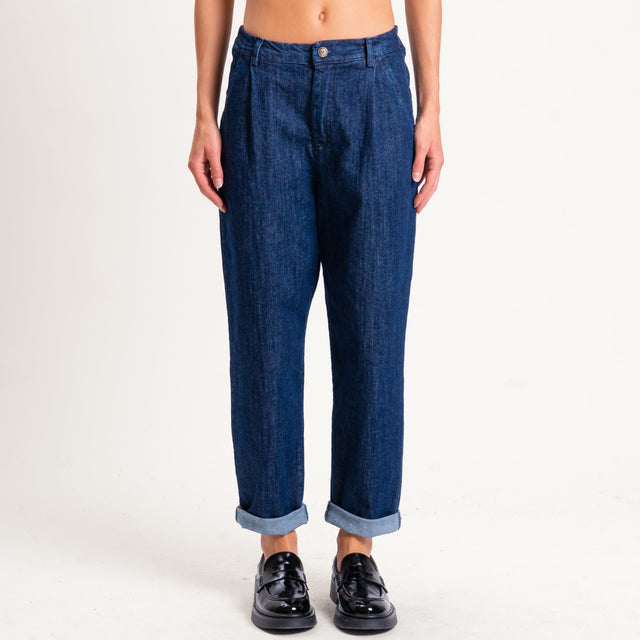Zeroassoluto-Pantalone LOLA boyfriend tela jeans elasticizzata - denim