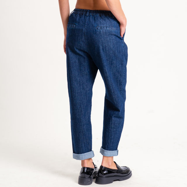Zeroassoluto-Pantalone LOLA boyfriend tela jeans elasticizzata - denim