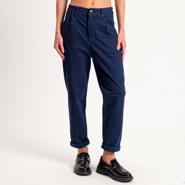 Zeroassoluto-Pantalone LOLA elastico dietro - blu