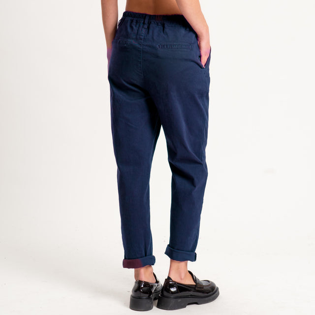 Zeroassoluto-Pantalone LOLA elastico dietro - blu