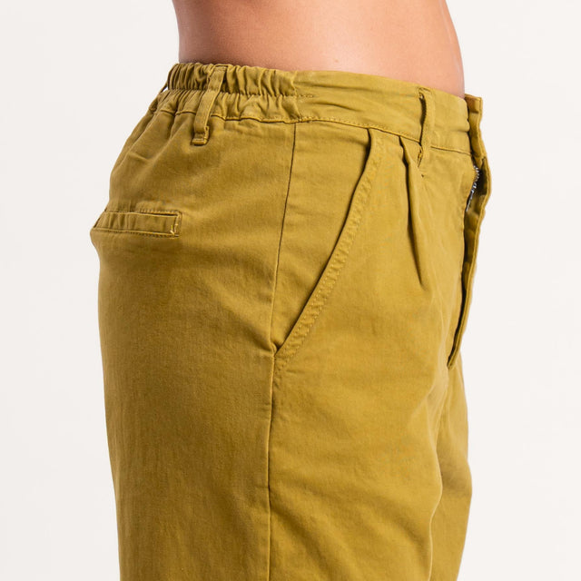 Zeroassoluto-Pantalone LOLA elastico dietro - oliva