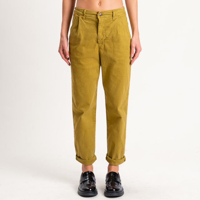 Zeroassoluto-Pantalone LOLA elastico dietro - oliva