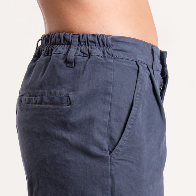 Zeroassoluto-Pantalone LOLA elastico dietro cotone elasticizzato - piombo