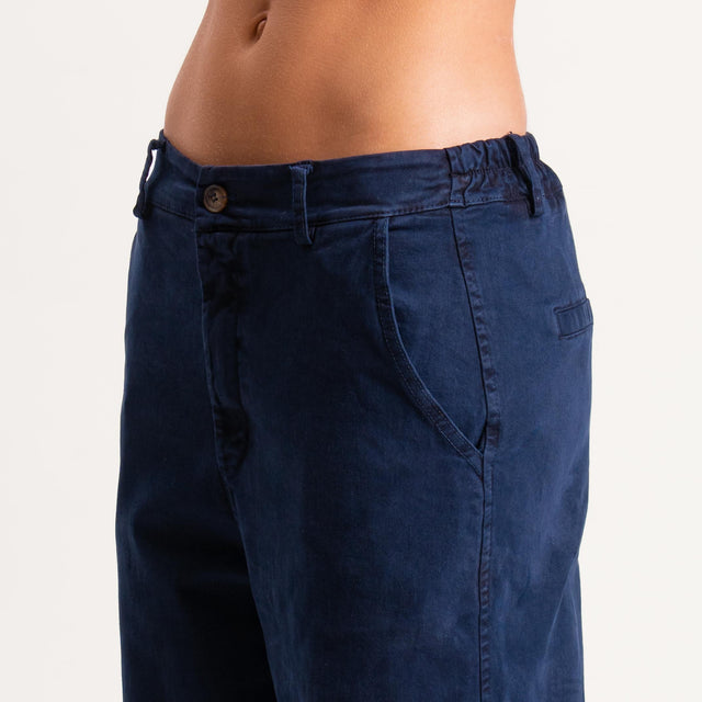 Zeroassoluto-Pantalone LORY baggy elasticizzato - blu