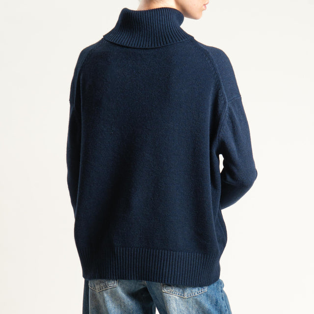 Zeroassoluto-Maglia collo alto - blu