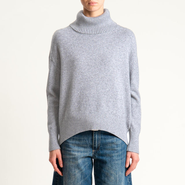 Zeroassoluto-Maglia collo alto - perla