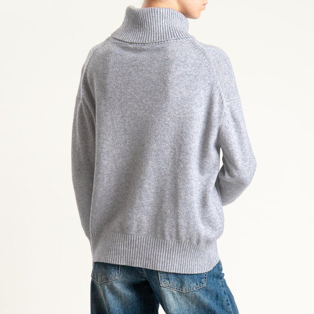 Zeroassoluto-Maglia collo alto - perla