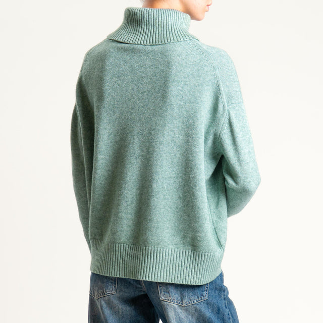 Zeroassoluto-Maglia collo alto - salvia