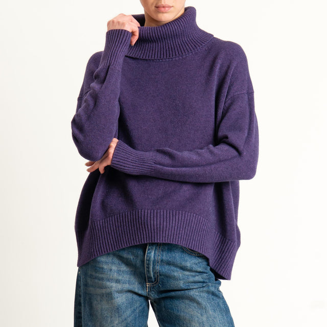 Zeroassoluto-Maglia collo alto - uva