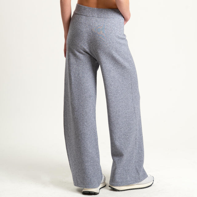 Zeroassoluto-Pantalone in maglia elastico in vita - grigio melange