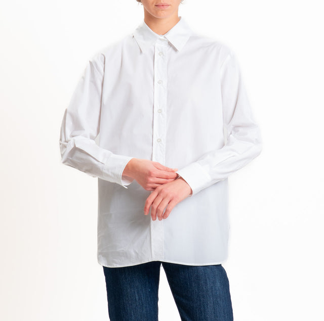 Zeroassoluto-Camicia regular fit con spacchi laterali - bianco