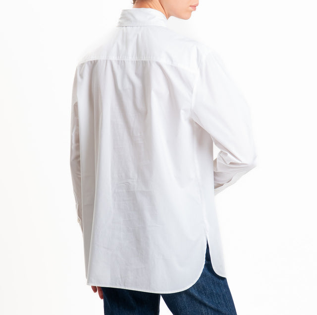 Zeroassoluto-Camicia regular fit con spacchi laterali - bianco