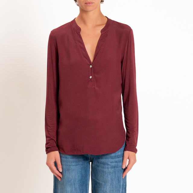 Zeroassoluto-Camicia chester manica lunga - Bordeaux