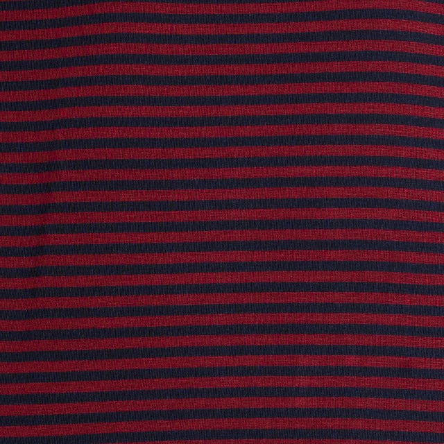 Zeroassoluto-T-shirt girocollo righe in jersey - vino/blu