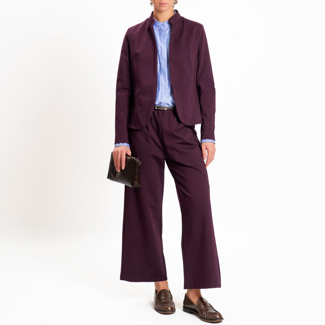 Zeroassoluto-Pantalone BALY punto milano elastico - vino