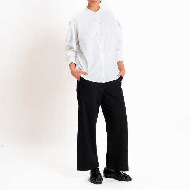 Zeroassoluto-Pantalone BALY punto milano elastico - nero