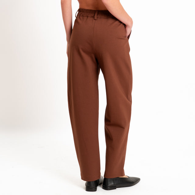 Zeroassoluto-Pantalone BECKY punto milano - choco