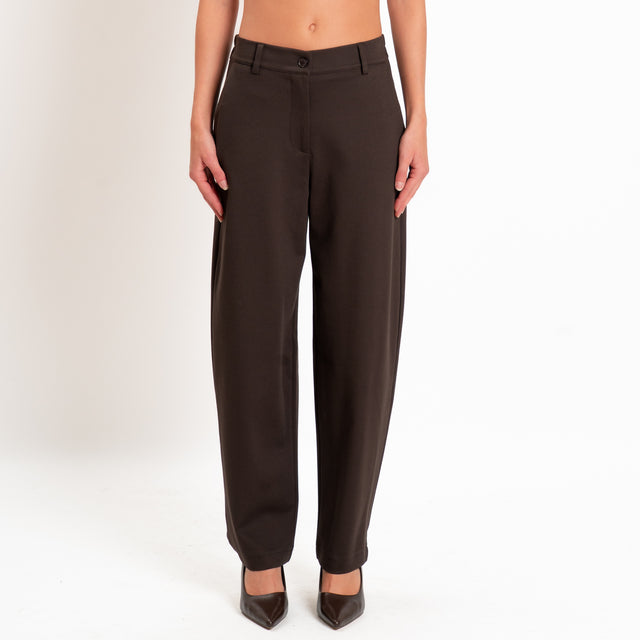 Zeroassoluto-Pantalone BECKY punto milano - moro