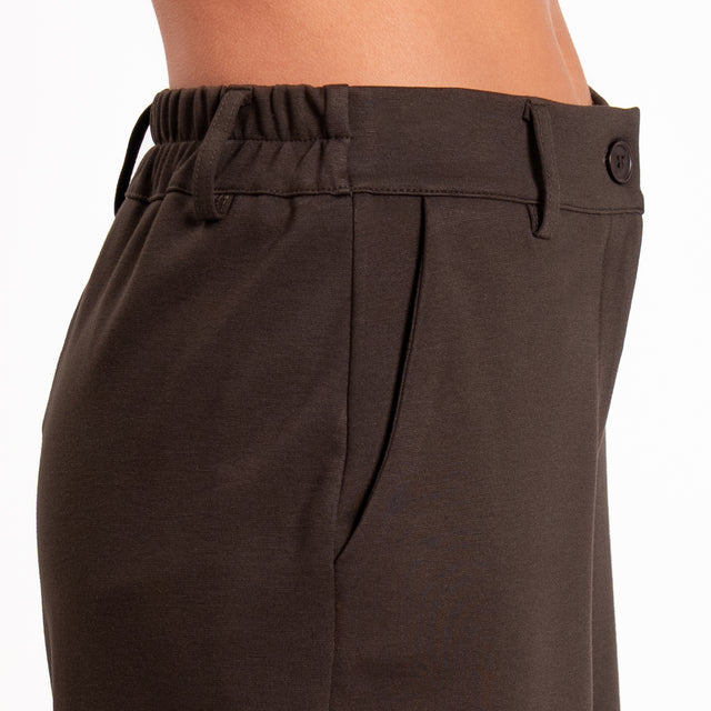 Zeroassoluto-Pantalone BECKY punto milano - moro