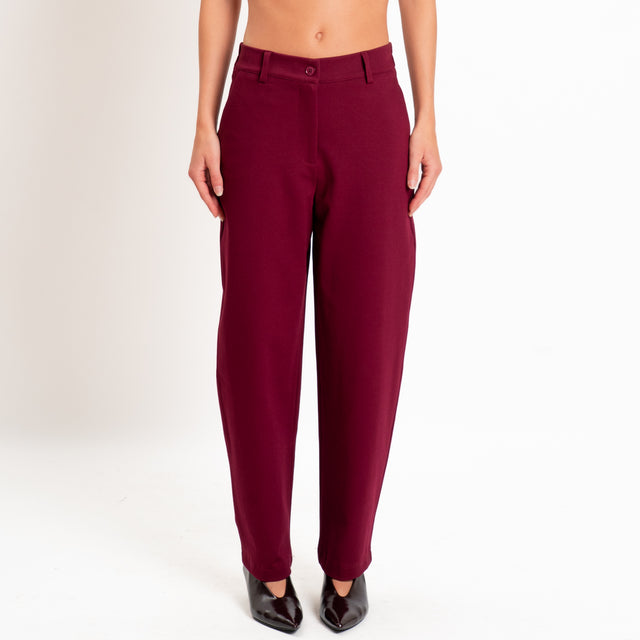 Zeroassoluto-Pantalone BECKY punto milano - vino