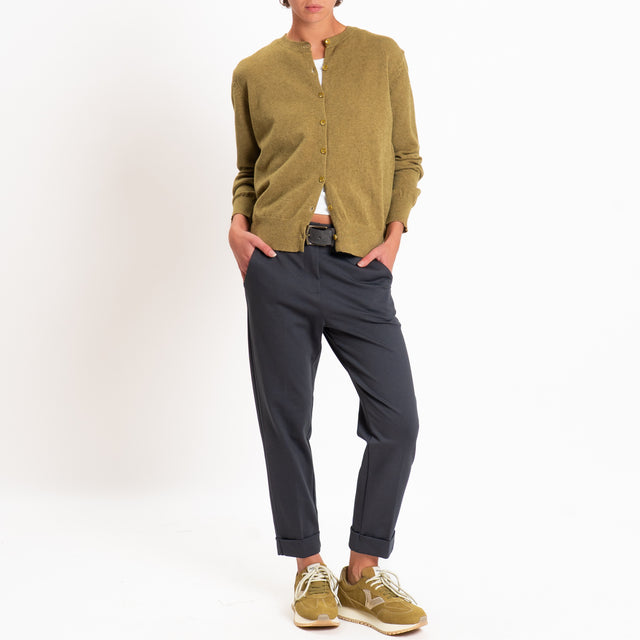 Zeroassoluto-Pantalone BETTY punto milano elastico dietro - piombo