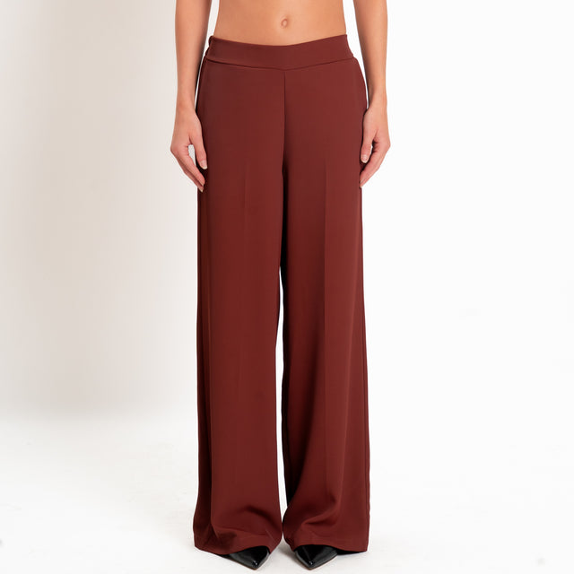 Zeroassoluto-Completo giacca + pantalone tessuto fluido - brick