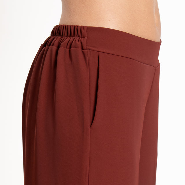 Zeroassoluto-Completo giacca + pantalone tessuto fluido - brick