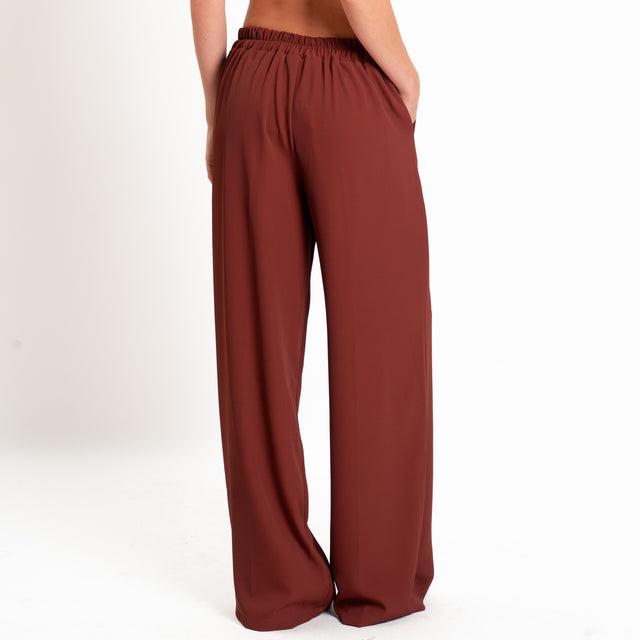 Zeroassoluto-Completo giacca + pantalone tessuto fluido - brick