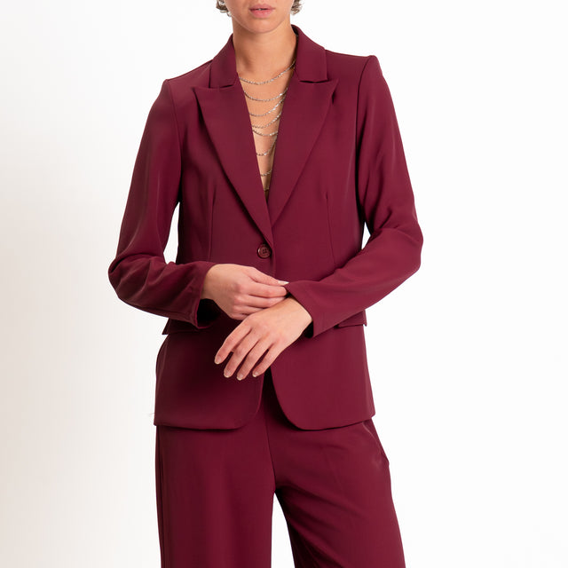 Zeroassoluto-Completo giacca + pantalone tessuto fluido - marsala