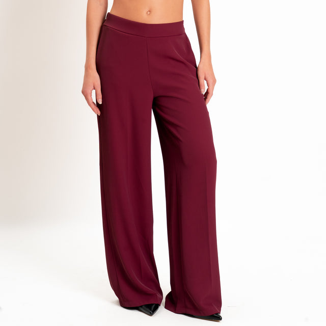 Zeroassoluto-Completo giacca + pantalone tessuto fluido - marsala