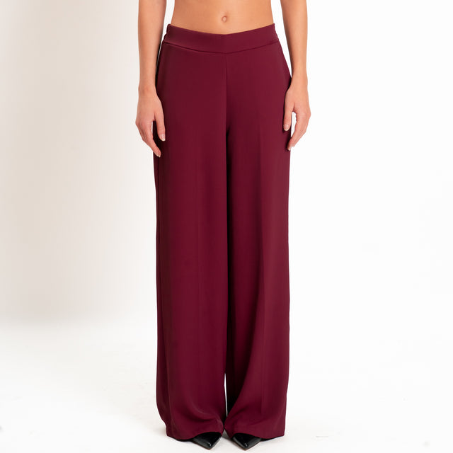 Zeroassoluto-Completo giacca + pantalone tessuto fluido - marsala