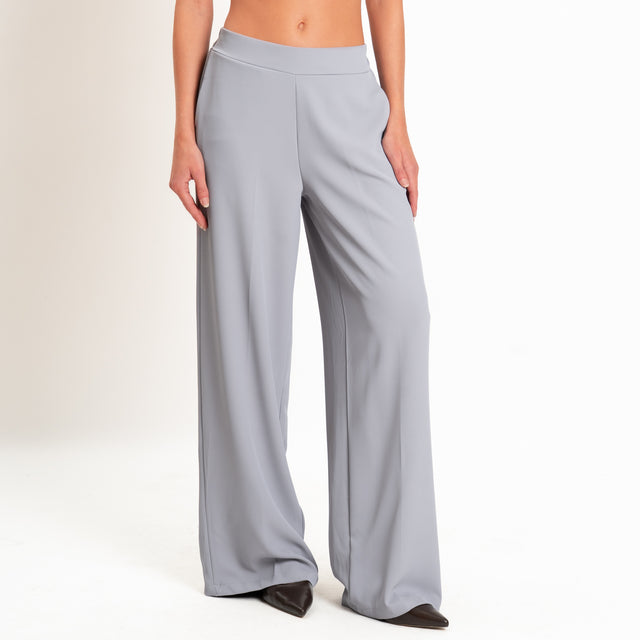 Zeroassoluto-Completo giacca + pantalone tessuto fluido - perla
