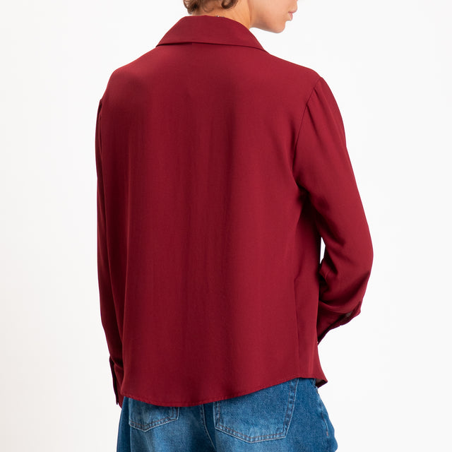 Zeroassoluto-Camicia CLAY MANO SETA - marsala