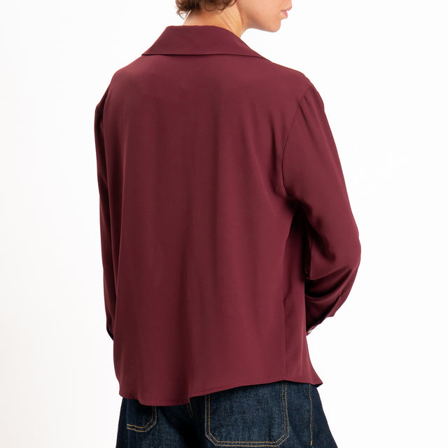Zeroassoluto-Camicia CLAY MANO SETA - vino
