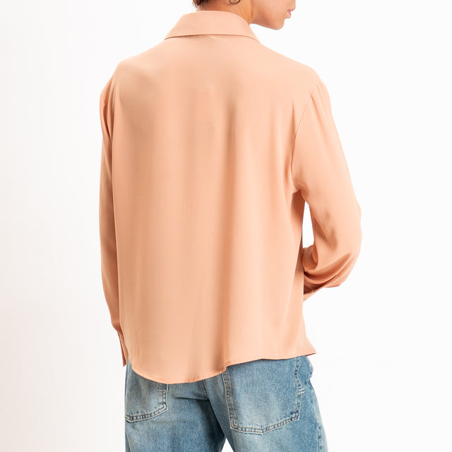 Zeroassoluto-Camicia CLAY MANO SETA - apricot