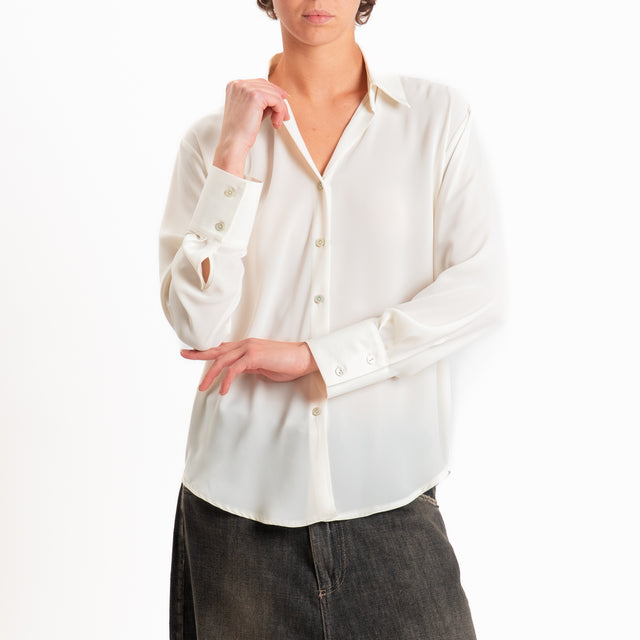 Zeroassoluto-Camicia CLAY MANO SETA - butter