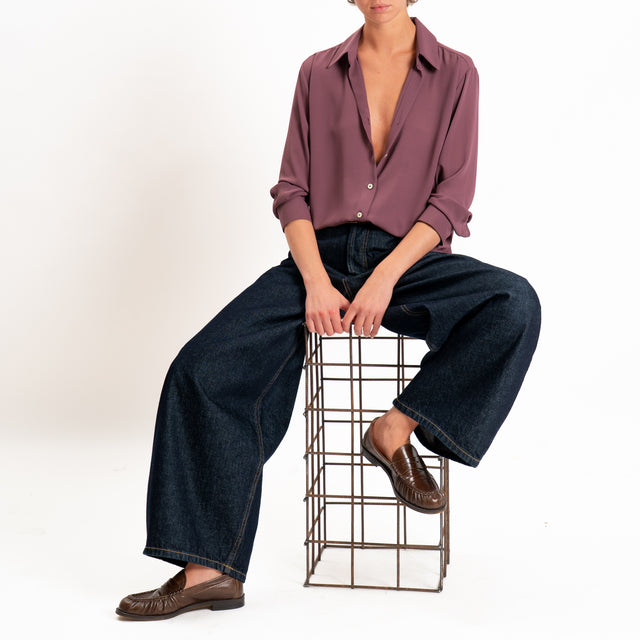 Zeroassoluto-Camicia CLAY MANO SETA - dusty rose