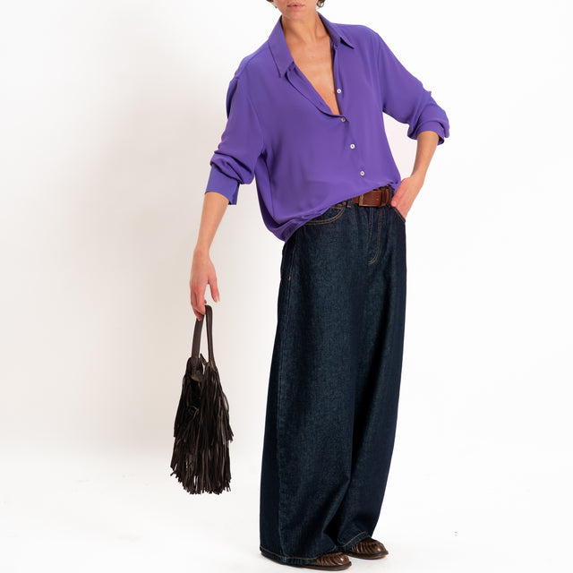Zeroassoluto-Camicia CLAY MANO SETA - lavanda